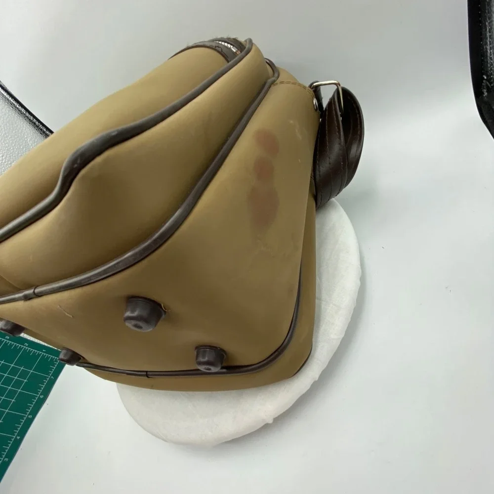Vtg World Way Tan Brown Crossbody Flight Messenger Bag Travel Retro Gear *Read